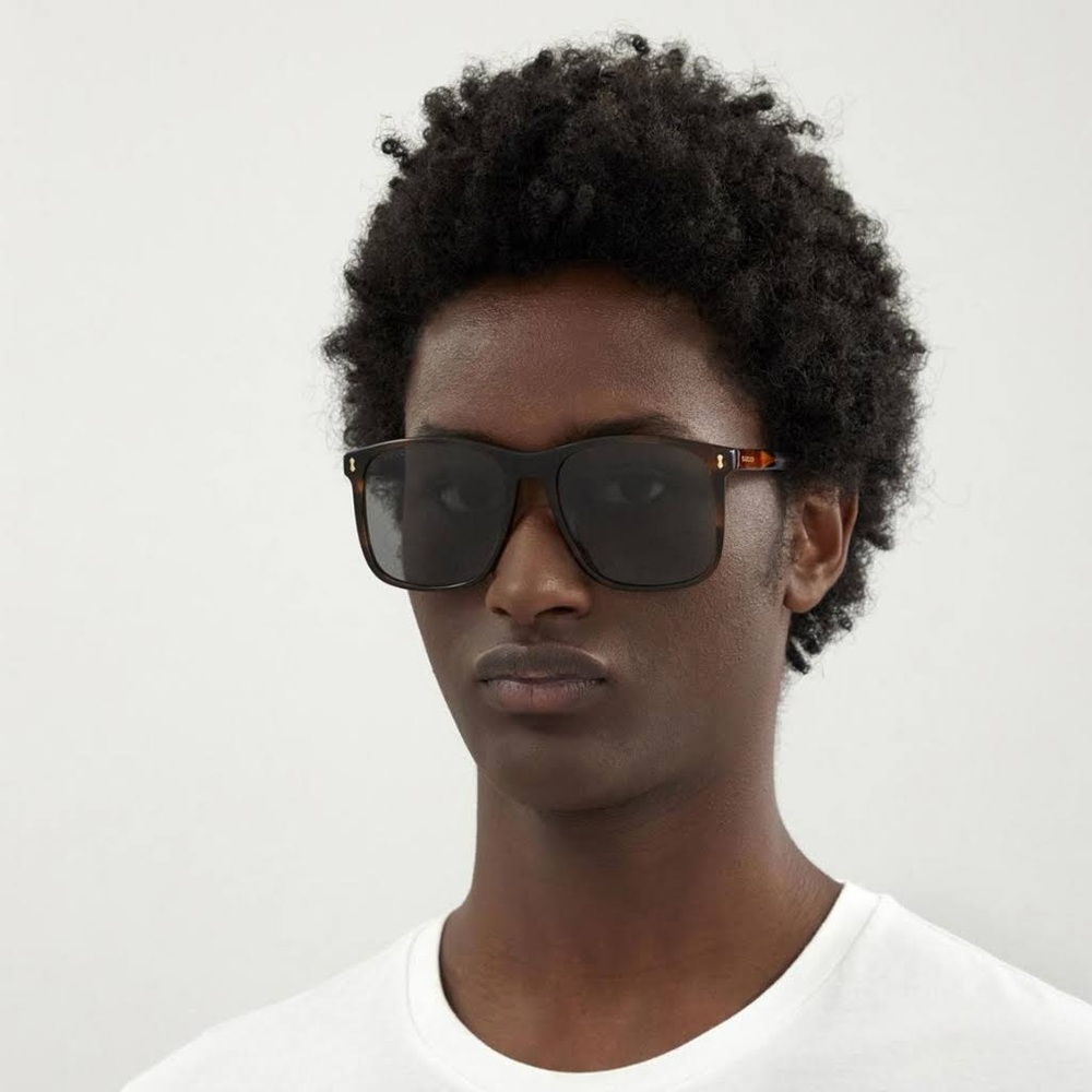 BNWT Gucci Square Large Sunglasses MSRP $435 Havana Brown 57mm